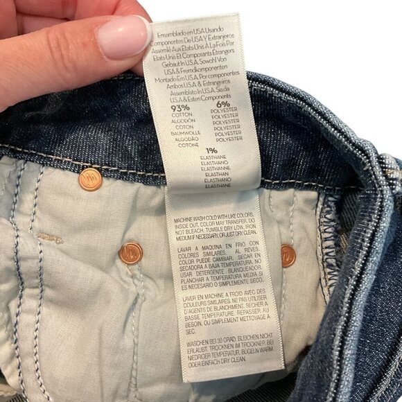 MOTHER The Looker Crop Jeans Switch It Up Blue Size 24 Skinny Leg High Waist - Picture 7 of 10